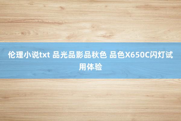 伦理小说txt 品光品影品秋色 品色X650C闪灯试用体验